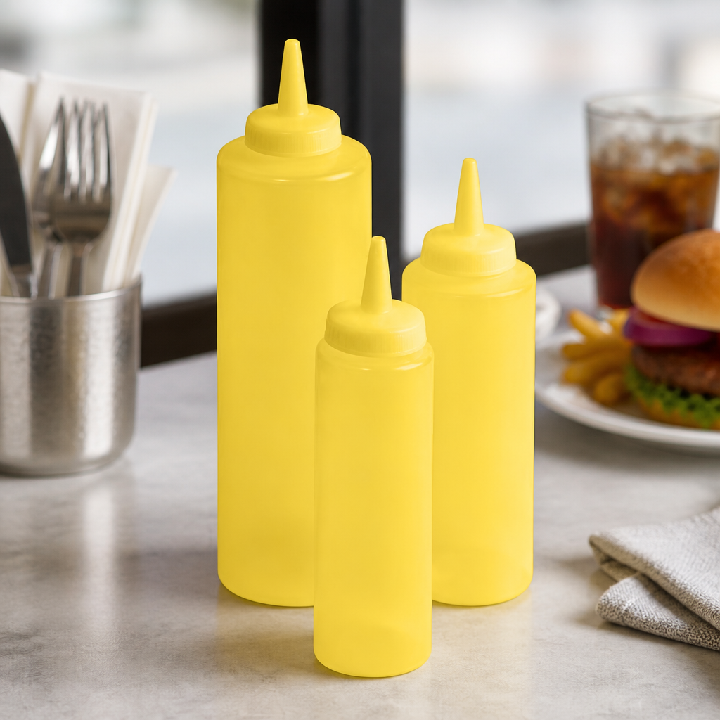 12oz Commercial Squeeze Sauce Bottle - Durable Plastic Design
