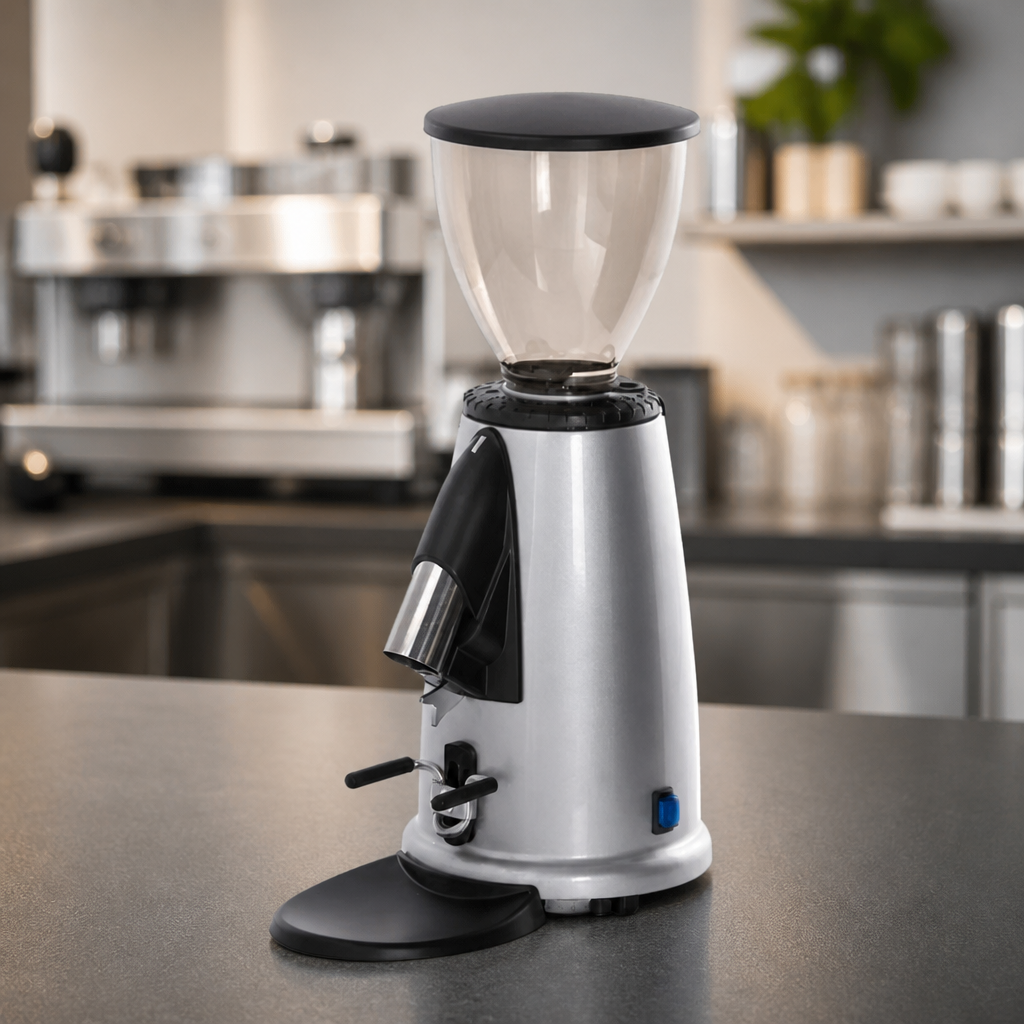 Commercial Coffee Grinder 250g Capacity On Demand Silver Finish