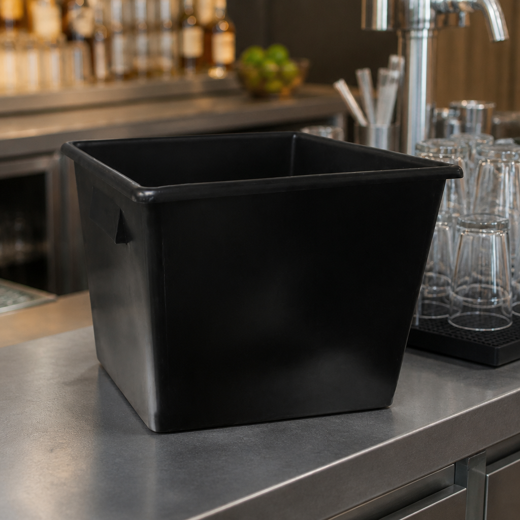 Commercial Bottle Skip 185Ltr Durable Polyethylene Trolley