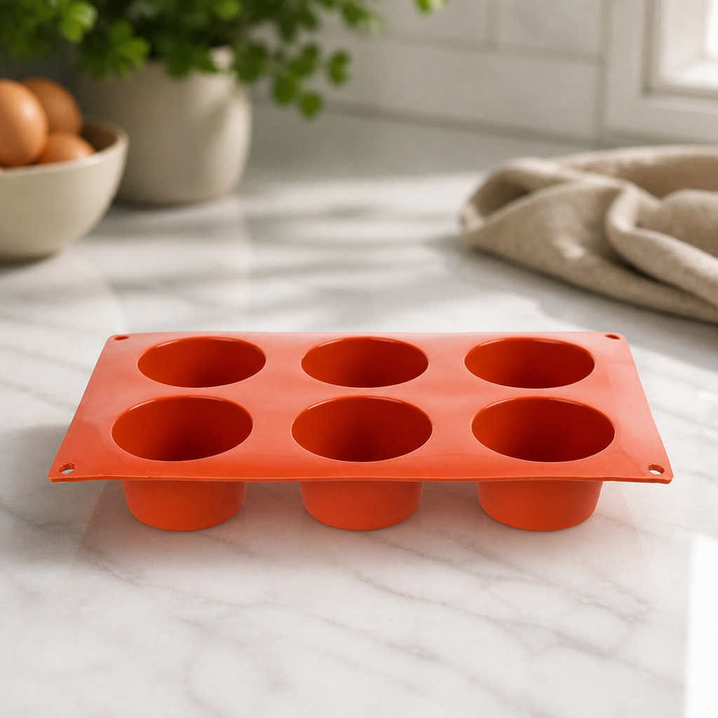 Commercial Silicone Muffin Mould 6 Cup Dishwasher Safe