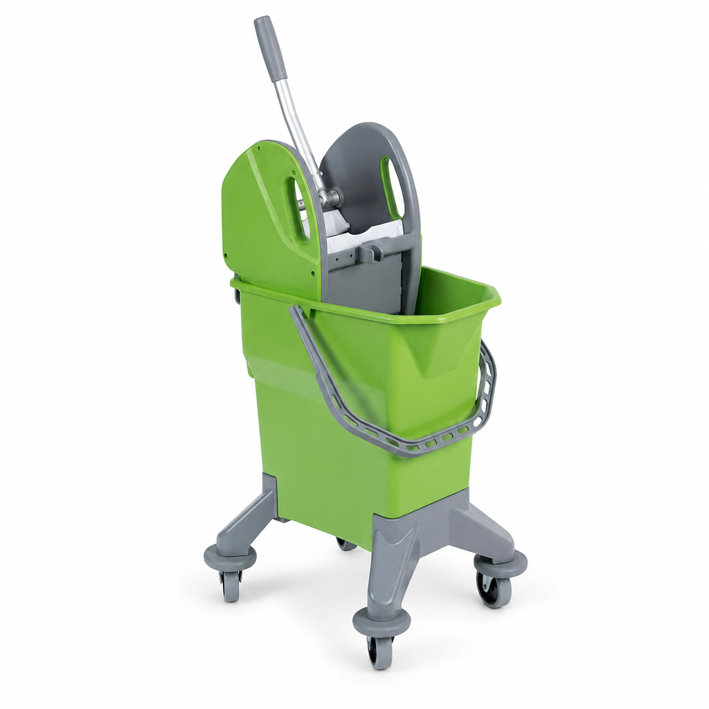 25 Litre Mobile Mop Bucket with Wringer and Spout
