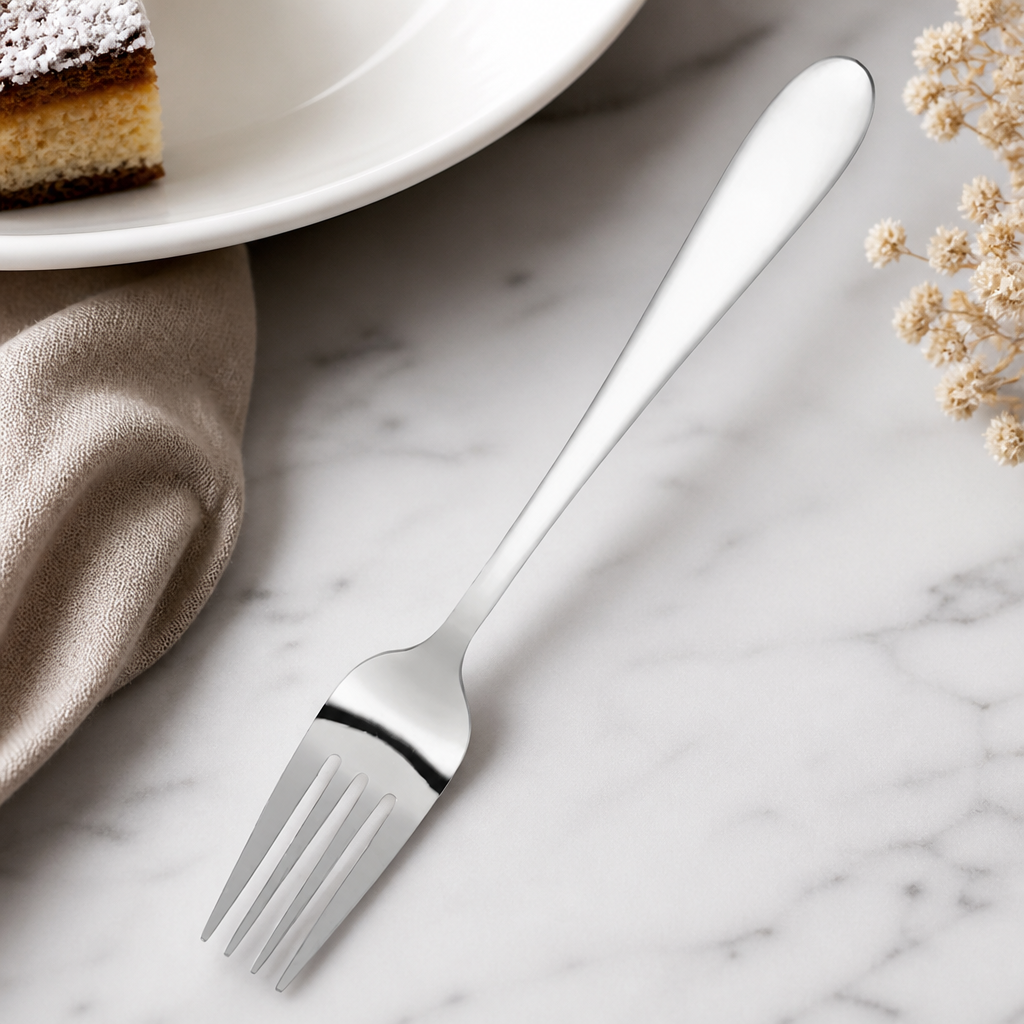 Commercial Dessert Forks 12 Pack Polished Stainless Steel