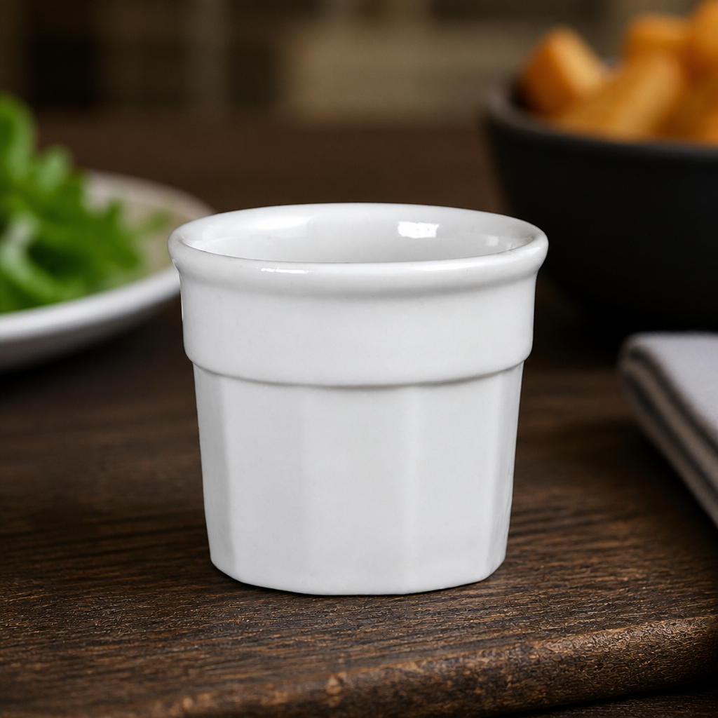 Commercial Porcelain Dipping Pots 50mm 12 Pack 38ml