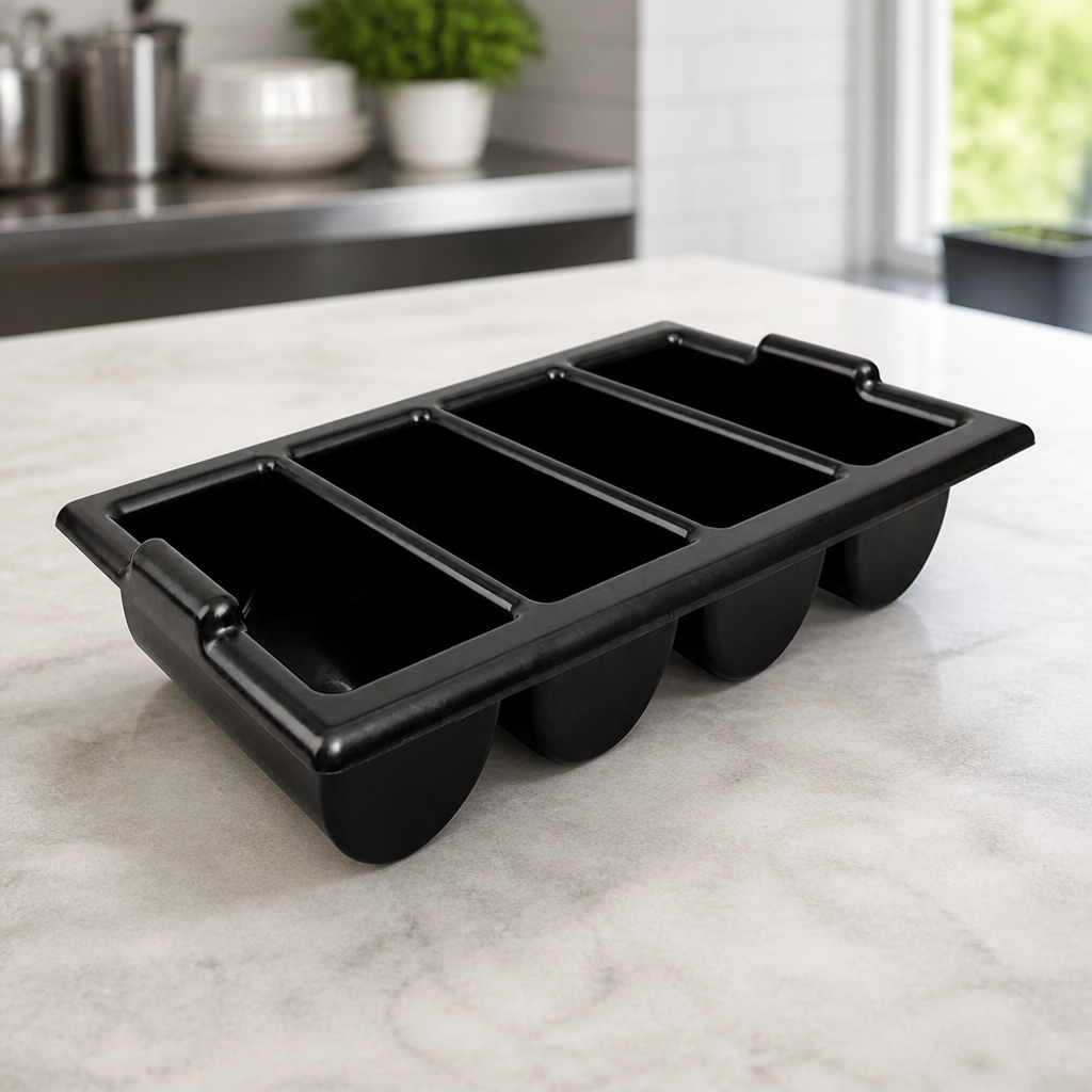Commercial Cutlery Tray Black 330x533mm for Efficient Storage