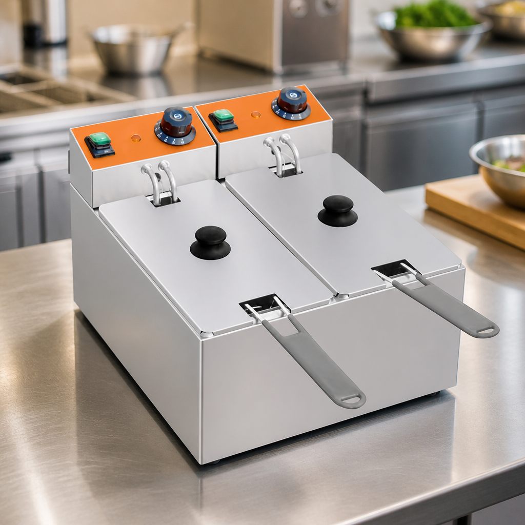 Commercial Electric Fryer 6 Ltr Countertop Stainless Steel