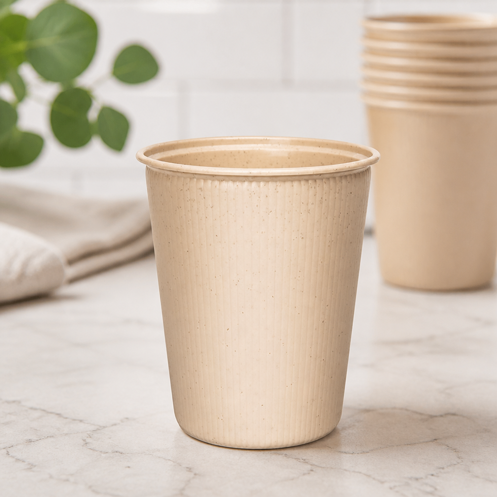 Commercial Reusable Cups 250ml Leak-Proof Beige 264 Pack