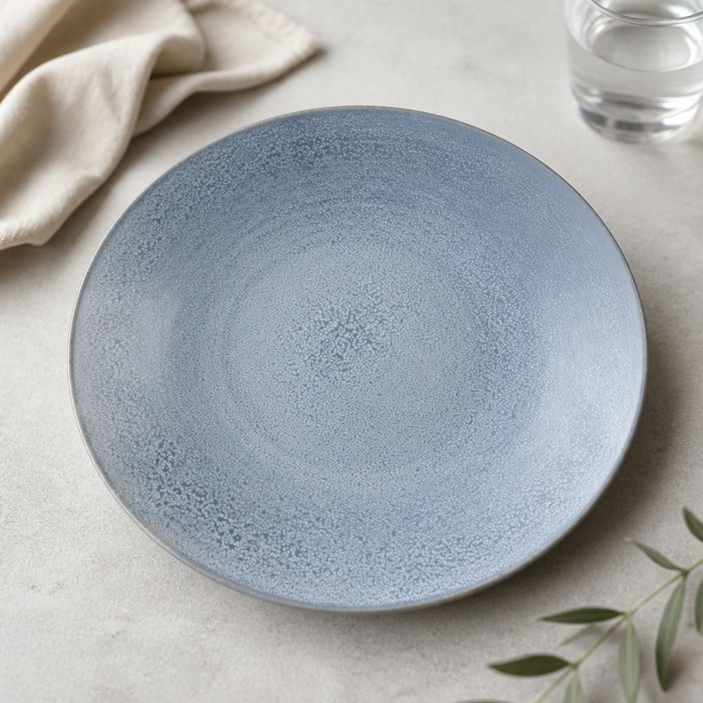 Commercial Deep Plates 280mm Reactive Glaze Blue 4 Pack