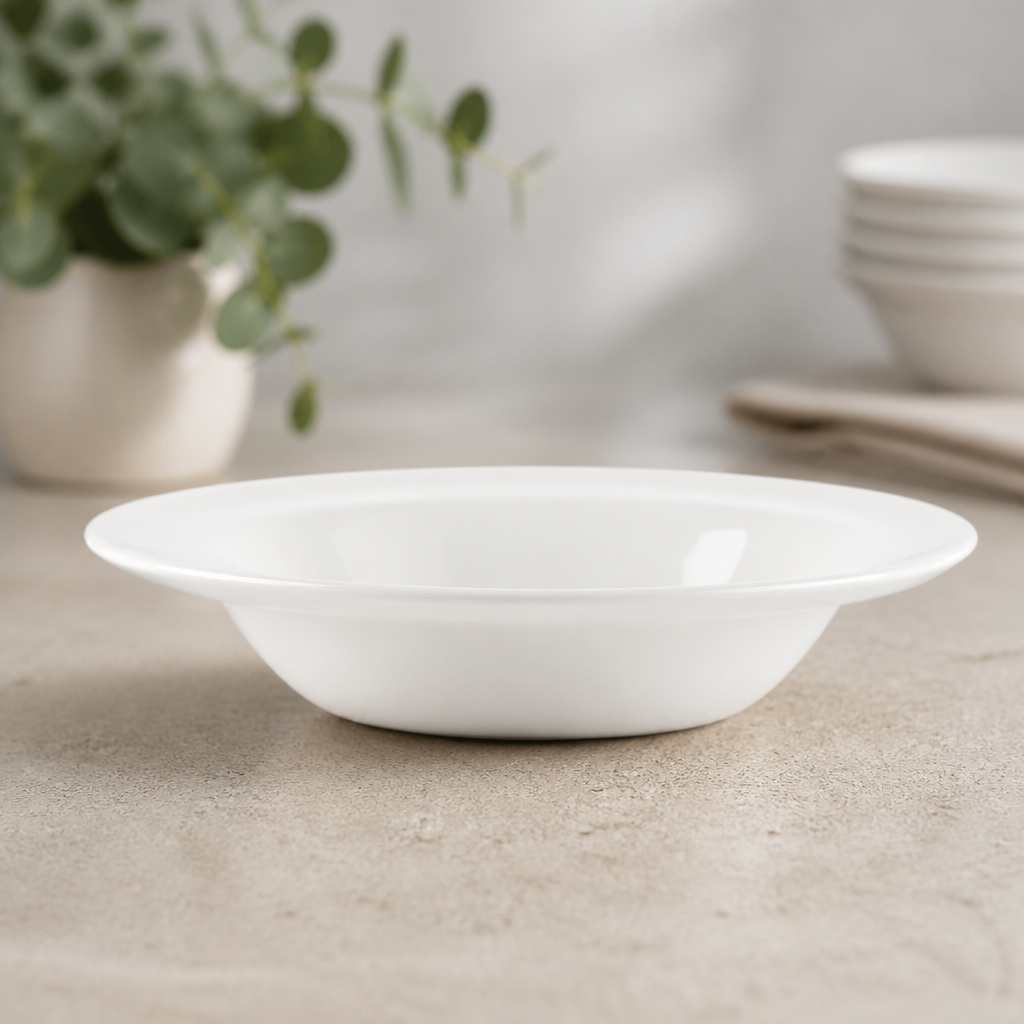Commercial Rimmed Fruit Bowls 190ml - 24 Pack Whiteware