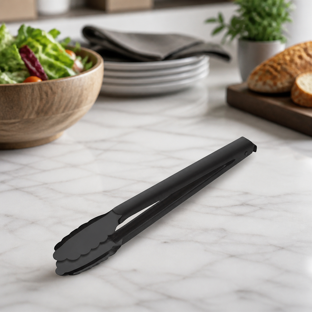 Commercial Tongs Black 6 Pack Stainless Steel Utensils
