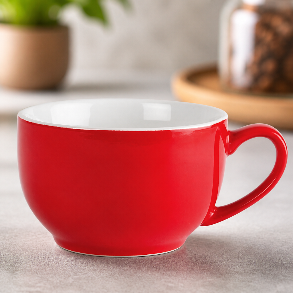 Commercial Cafe Coffee Cups Red 230ml - 12 Pack