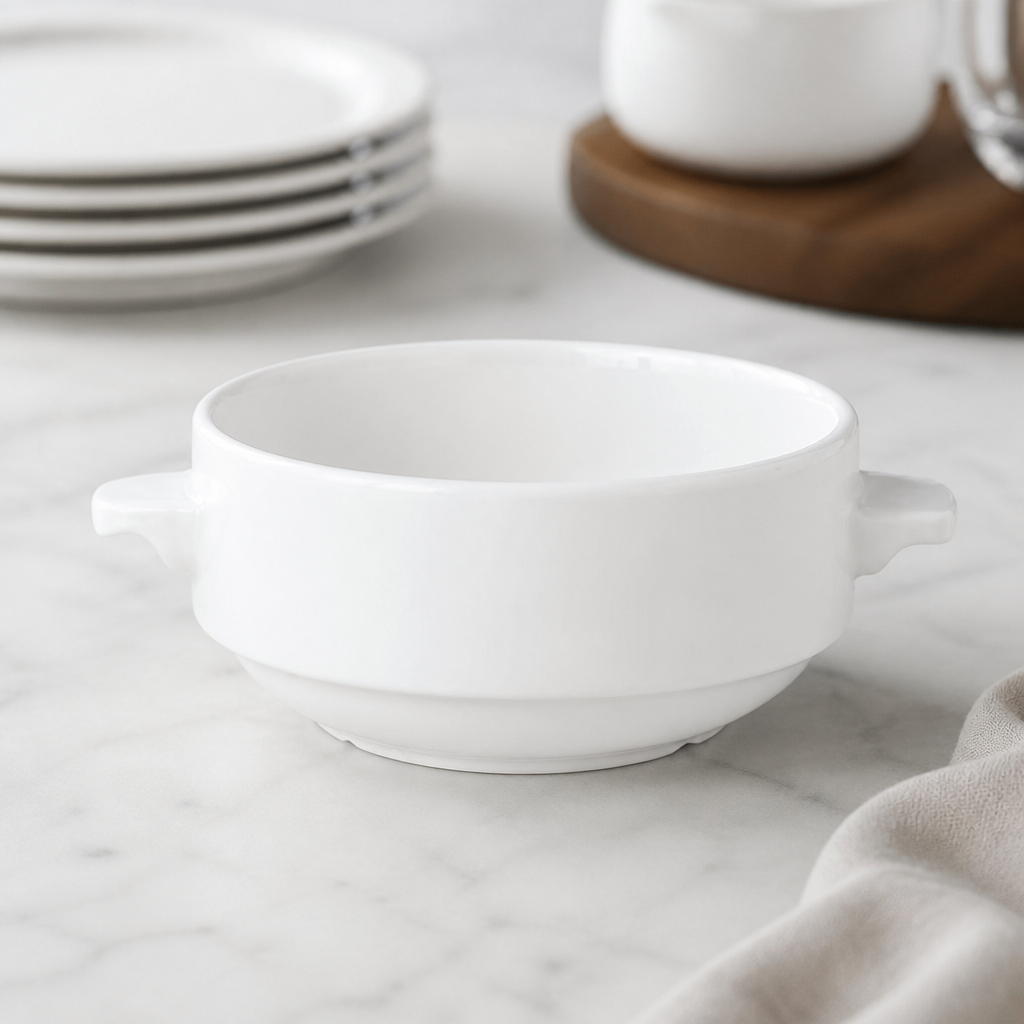 Commercial Stacking Soup Cups 285ml - 36 Pack Ceramic