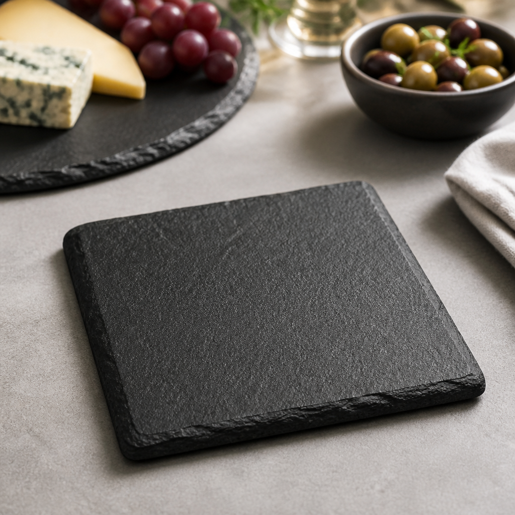 Commercial Slate Display Trays 130mm for Serving Dishes 4 Pack