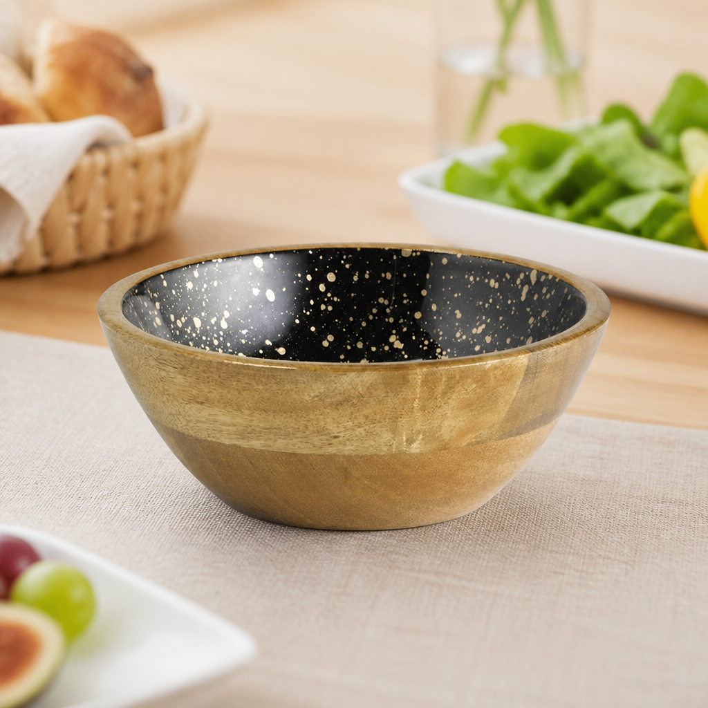 Commercial Wooden Bowl 200mm Diameter 0.8L Capacity