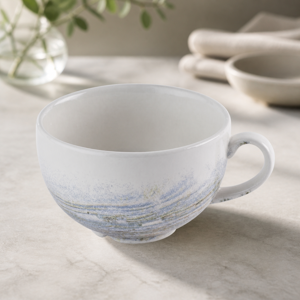 Commercial Cappuccino Cups 354ml - 12 Pack Durable Ceramic
