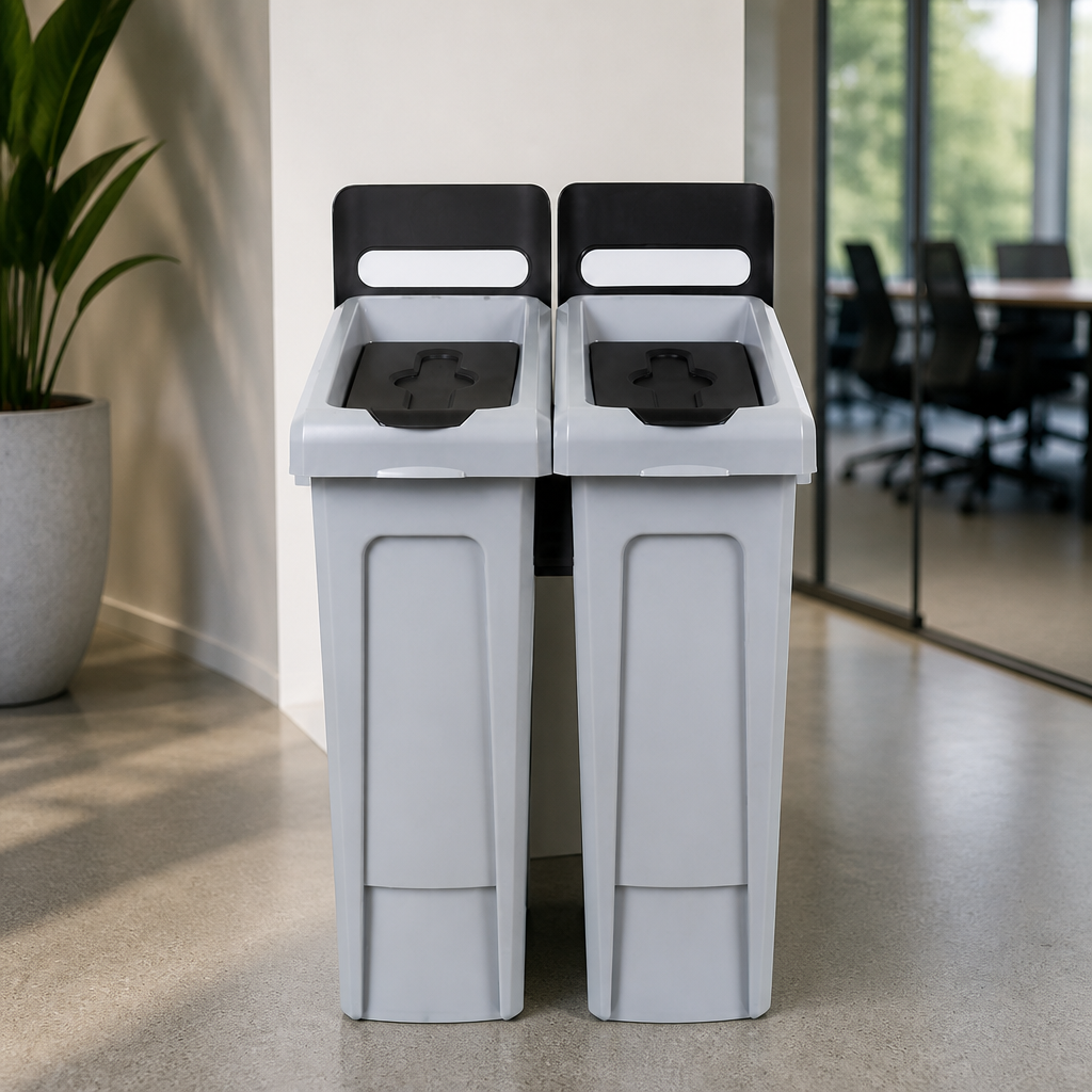 Commercial Recycling Station 2x 87Ltr Slim Design Bins