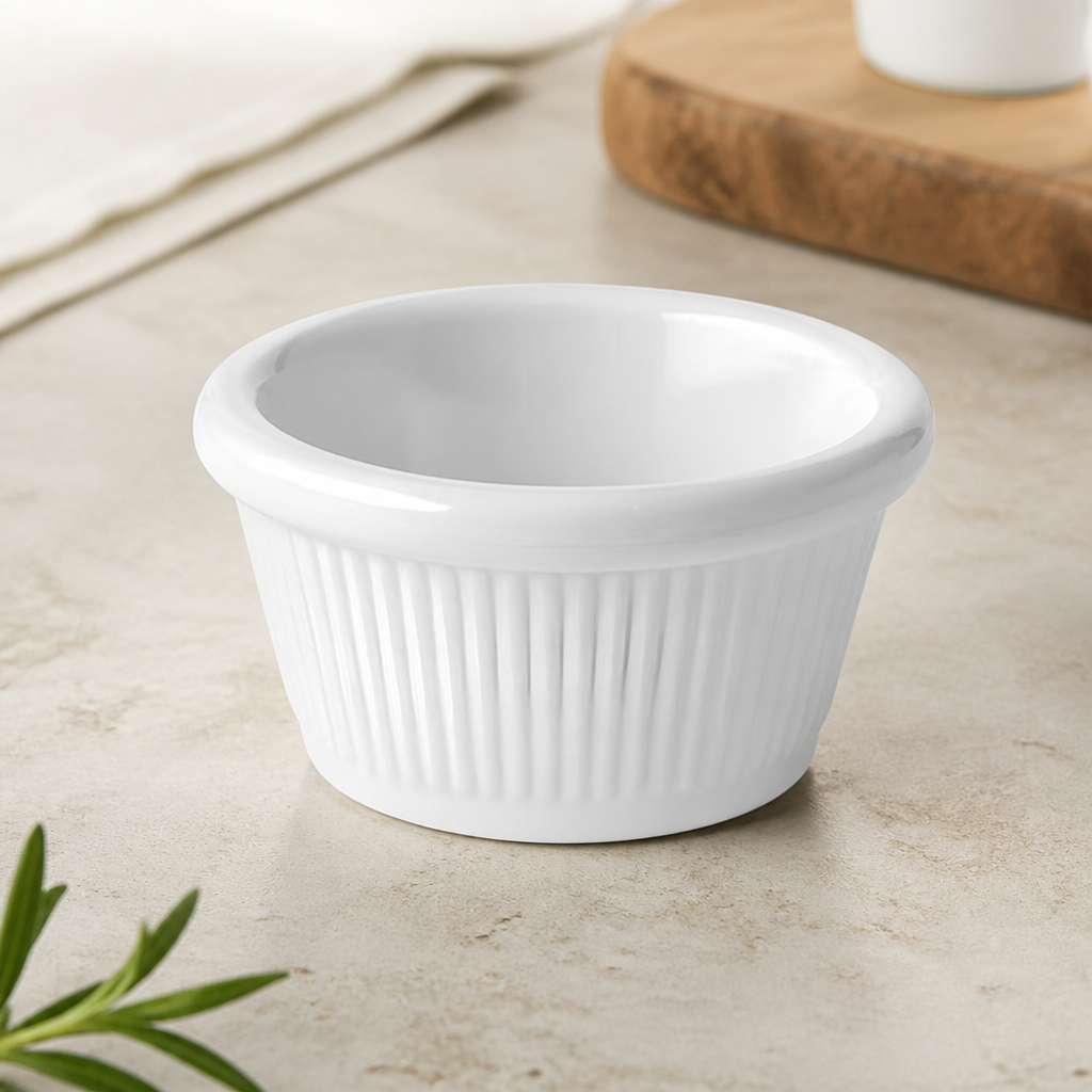 Commercial Fluted Ramekins 60ml Melamine 12 Pack