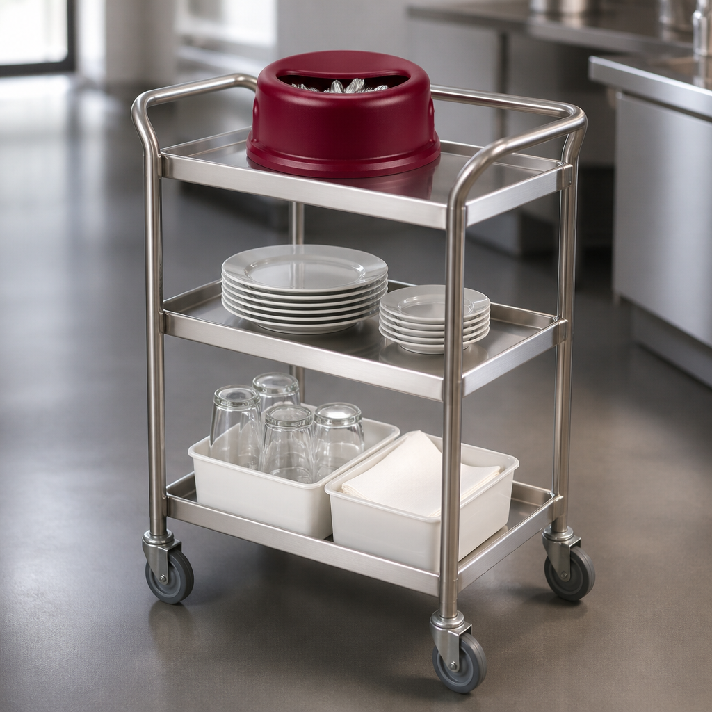 Commercial Cutlery Catcher 32 Gallon Dishwasher Safe Trolley
