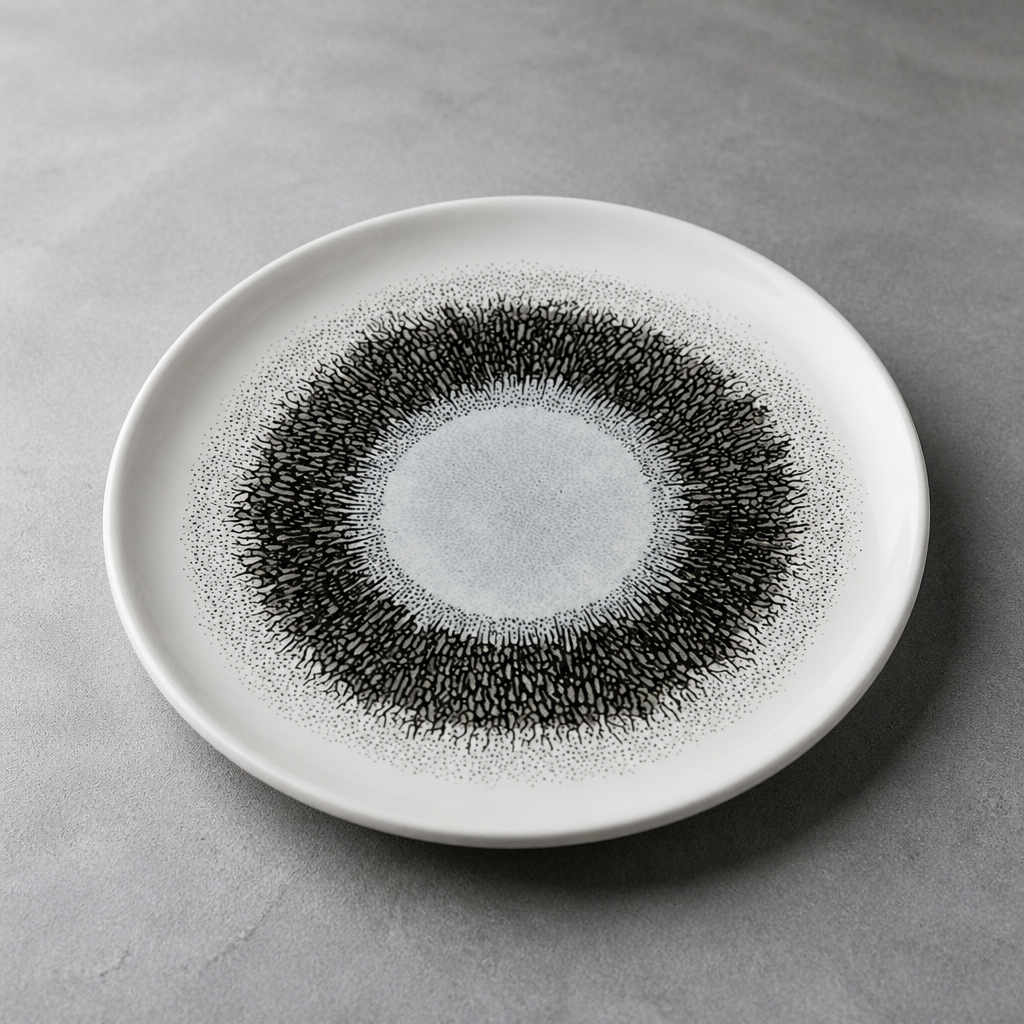 Commercial Walled Plates 260mm Quartz Black 6 Pack