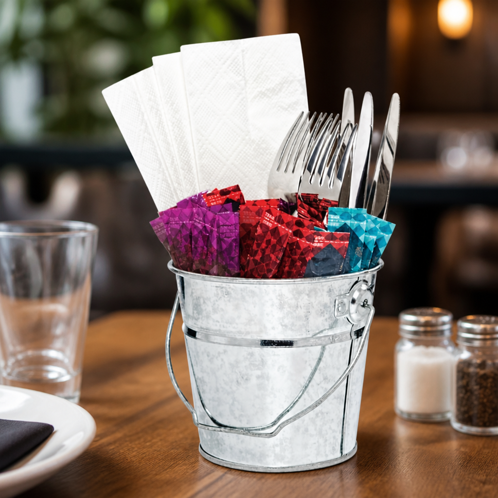 Mini Chip Bucket 235ml Galvanised Steel Commercial Chip Basket