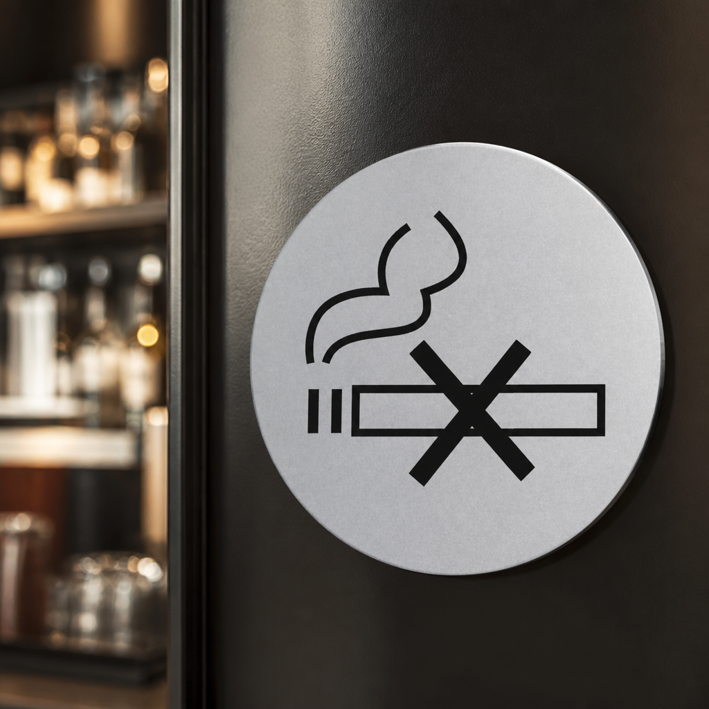 No Smoking Door Sign for Commercial Catering Establishments