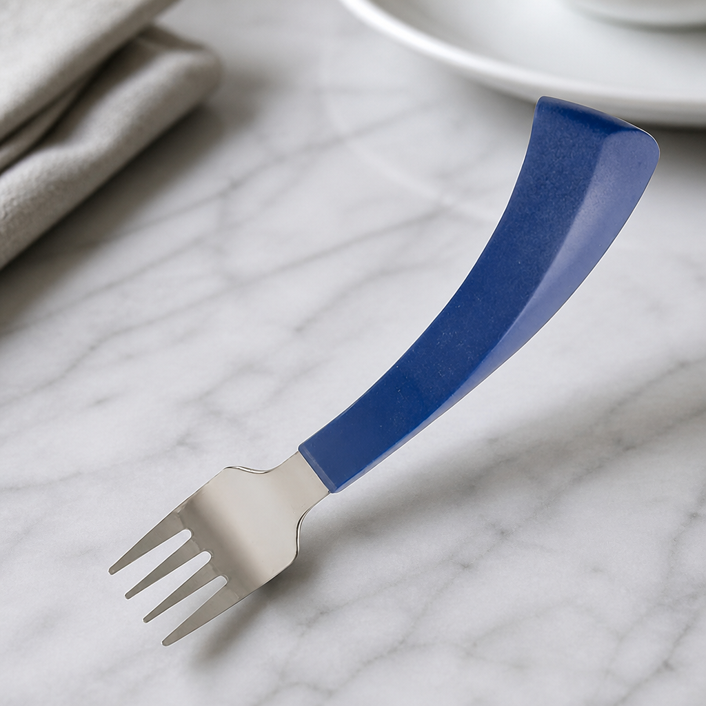 Commercial Left Hand Forks Blue Polypropylene Handles 12 Pack