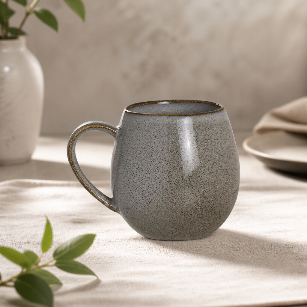 Commercial Porcelain Mugs 334ml - 24 Pack Rustic Design