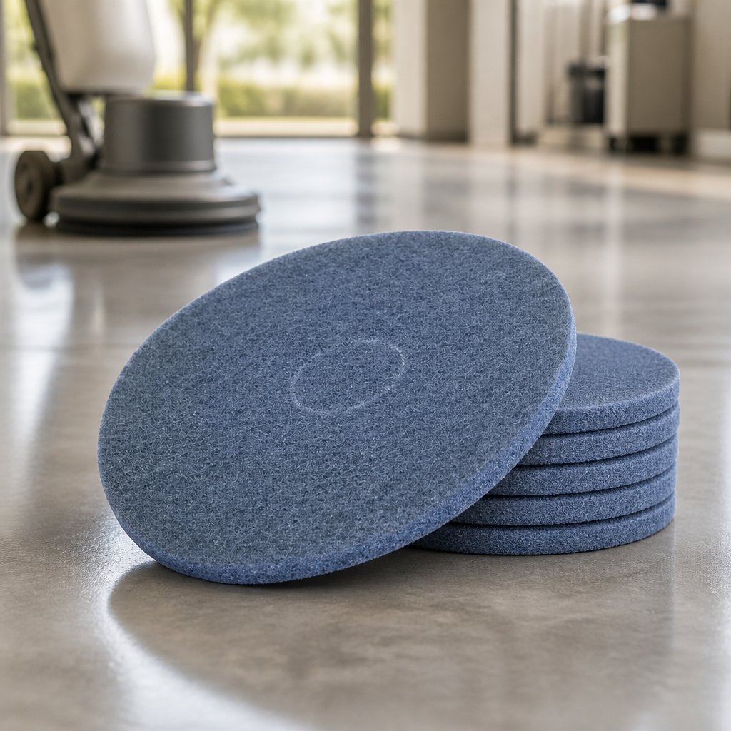 Commercial Rotary Cleaner Pads Blue 5 Pack for Floor Cleaning