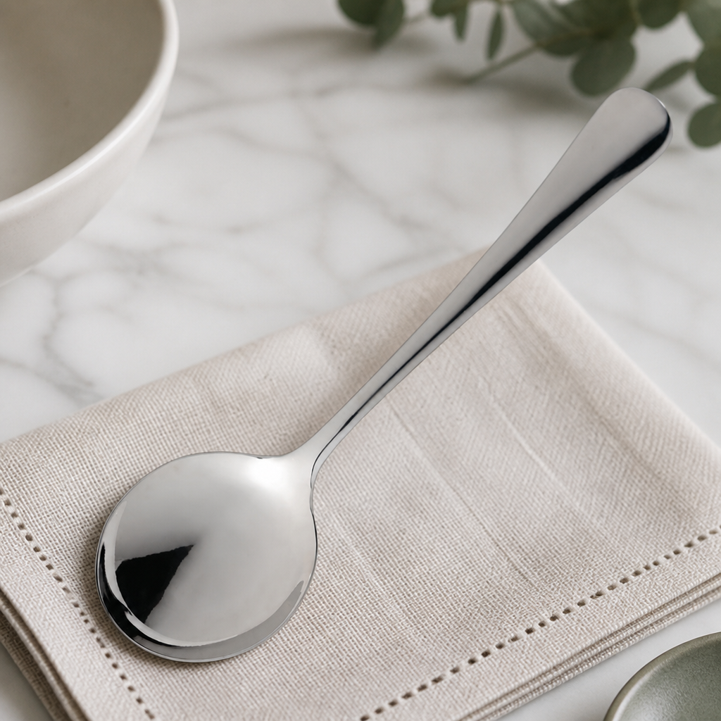 Commercial Soup Spoons 12 Pack 18/10 Stainless Steel 3mm Gauge