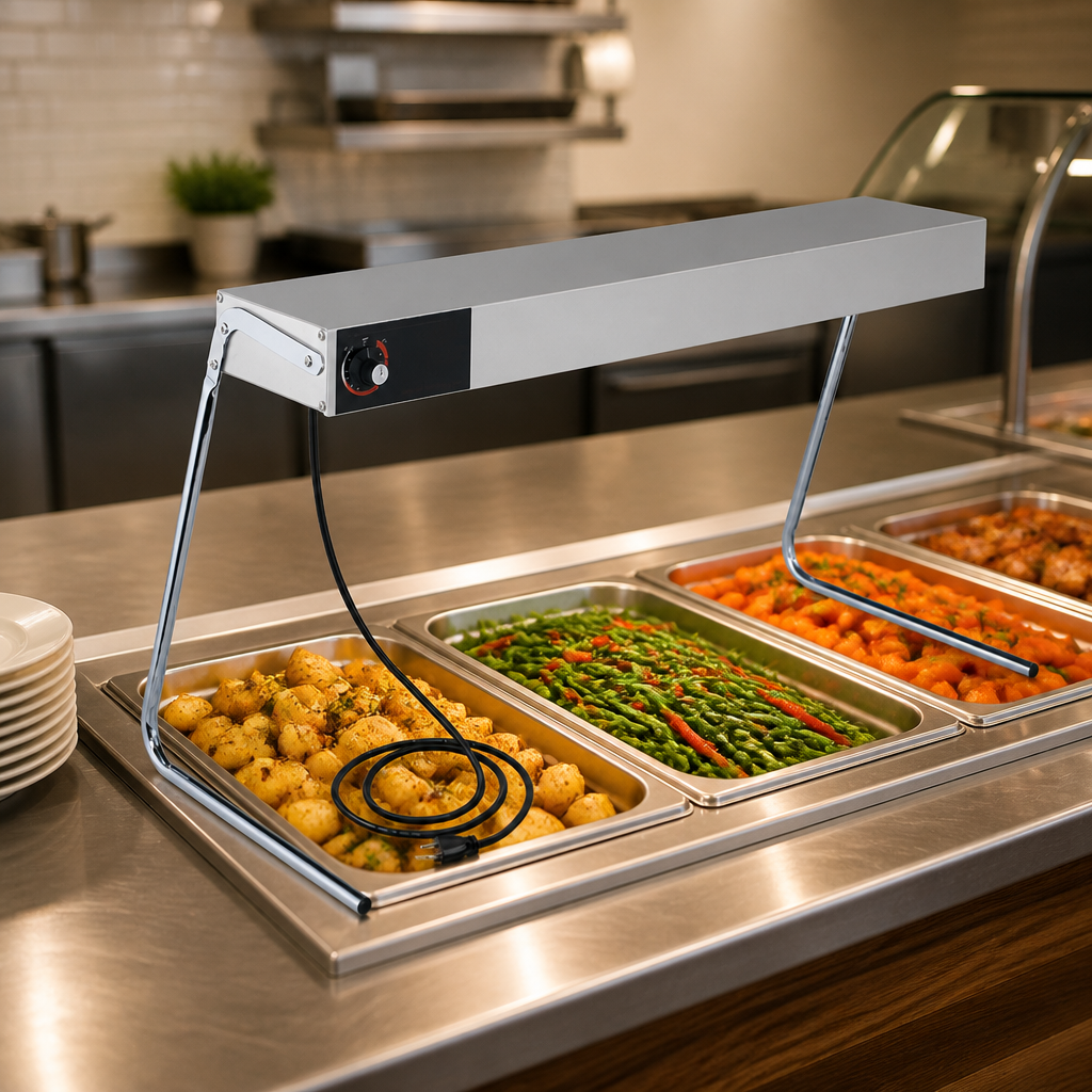 Commercial Electric Food Warmer 1219mm Curved Stand