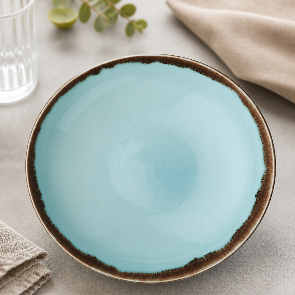 Commercial Turquoise Coupe Bowls 248mm - 12 Pack Porcelain