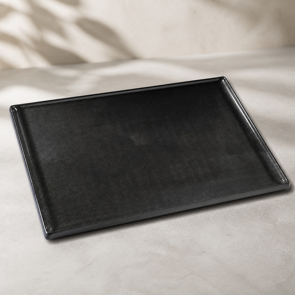 Commercial Melamine Trays 325x530mm Black Sparkle 2 Pack