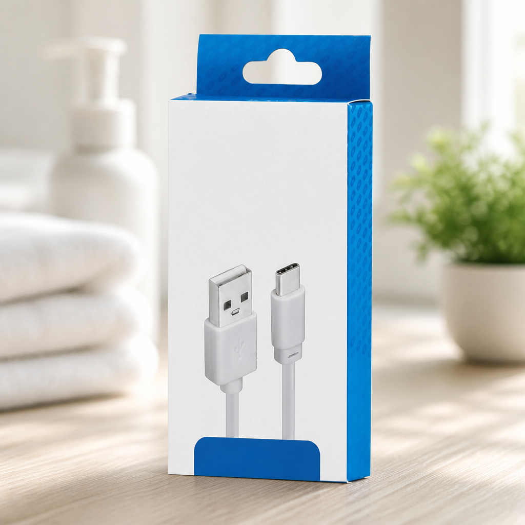 1m USB A to USB C Charging Cable for Smartphones and Laptops