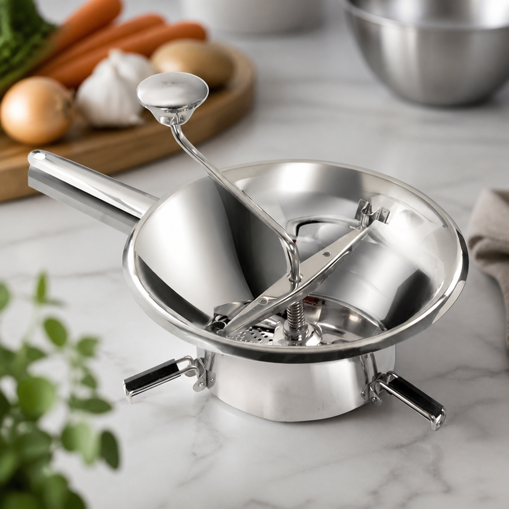 Commercial Stainless Steel Rotary Food Mill with 3 Sieves