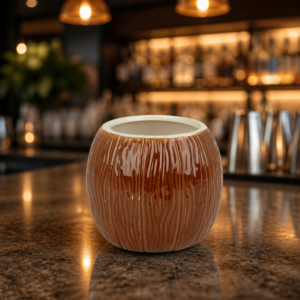 500ml Commercial Tiki Mug Ceramic Coconut Style Barware