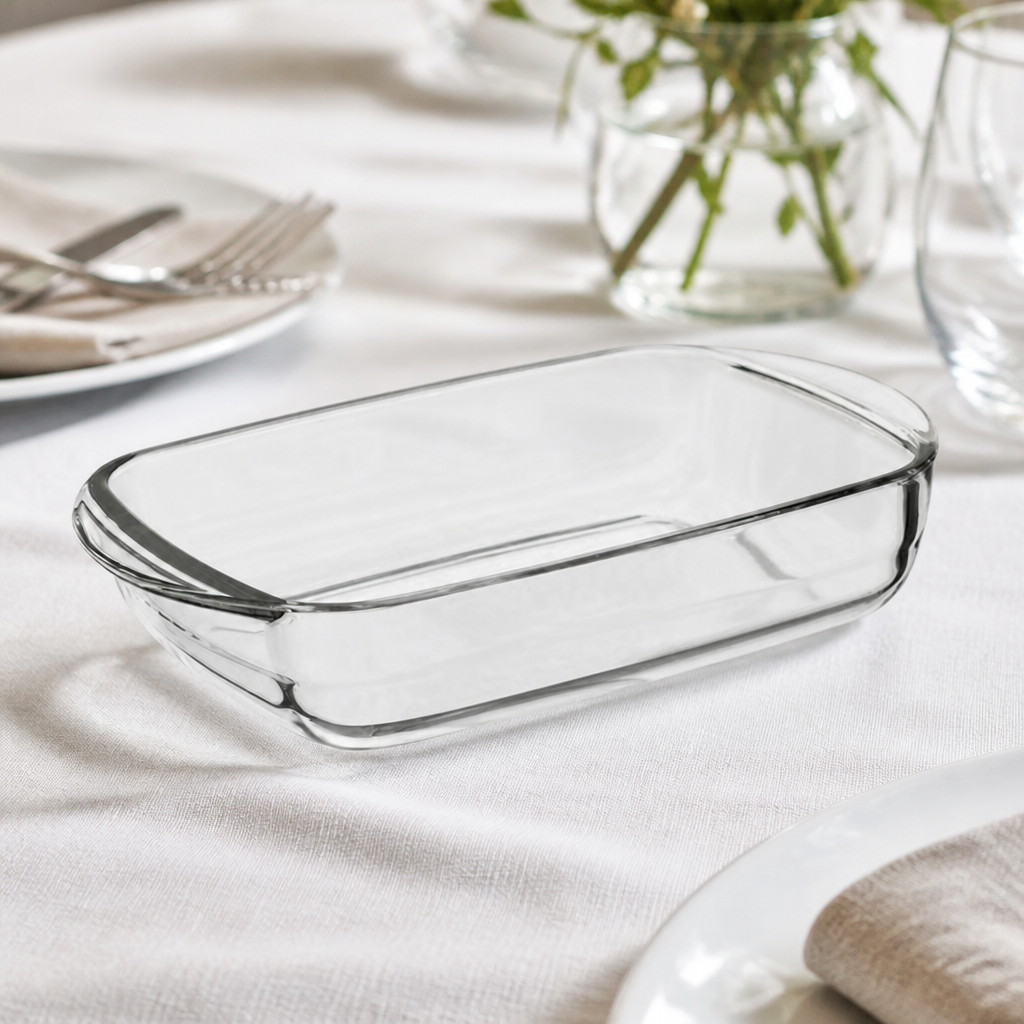 Commercial Glass Roasting Dish 800ml Non-Porous Oven Safe