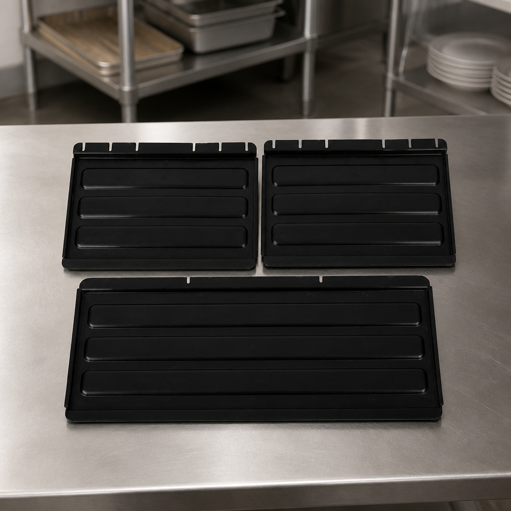 Commercial Utility Cart Single Shelf Panel Set 803mm Black