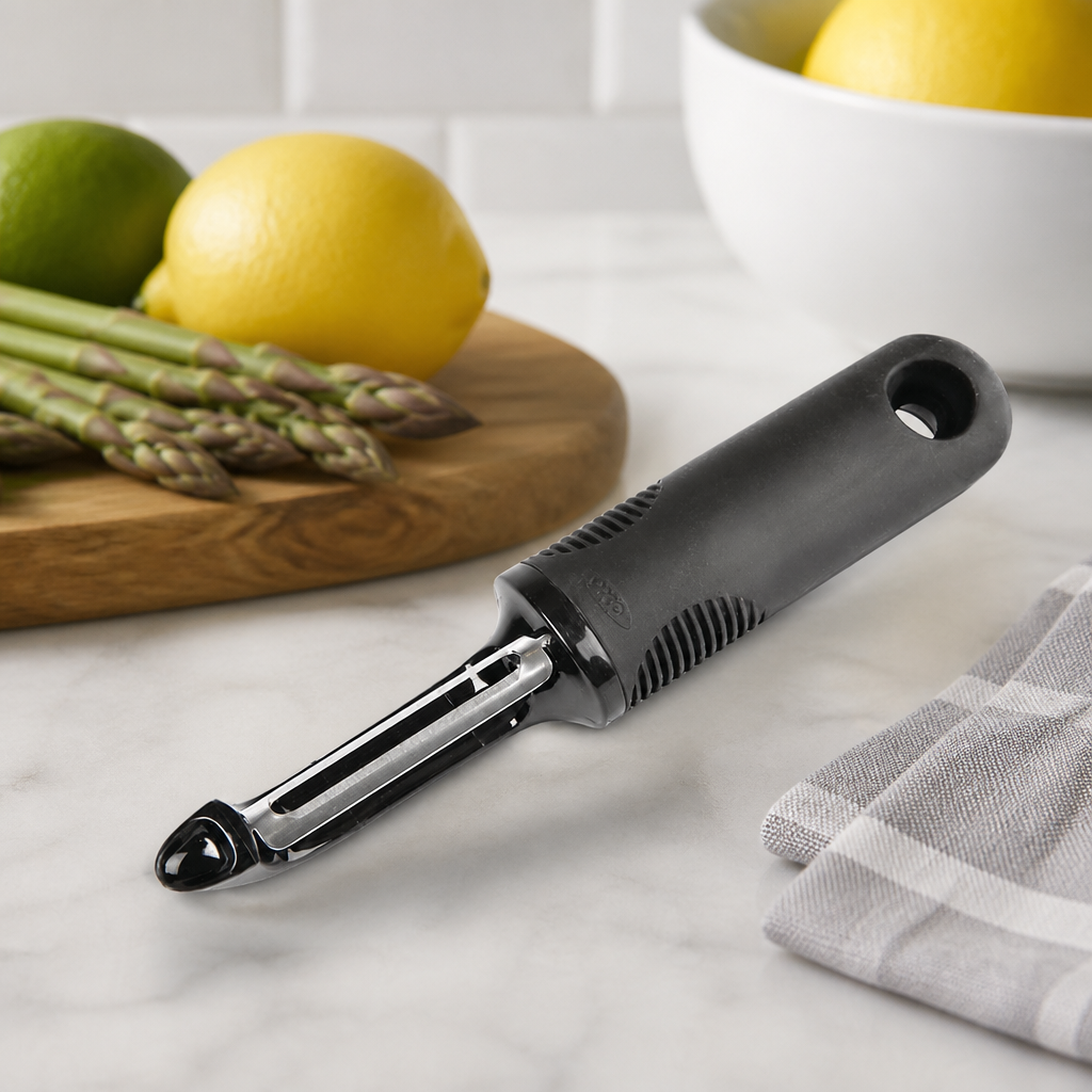 Commercial Swivel Peeler with Ergonomic Handle for Efficient Peeling