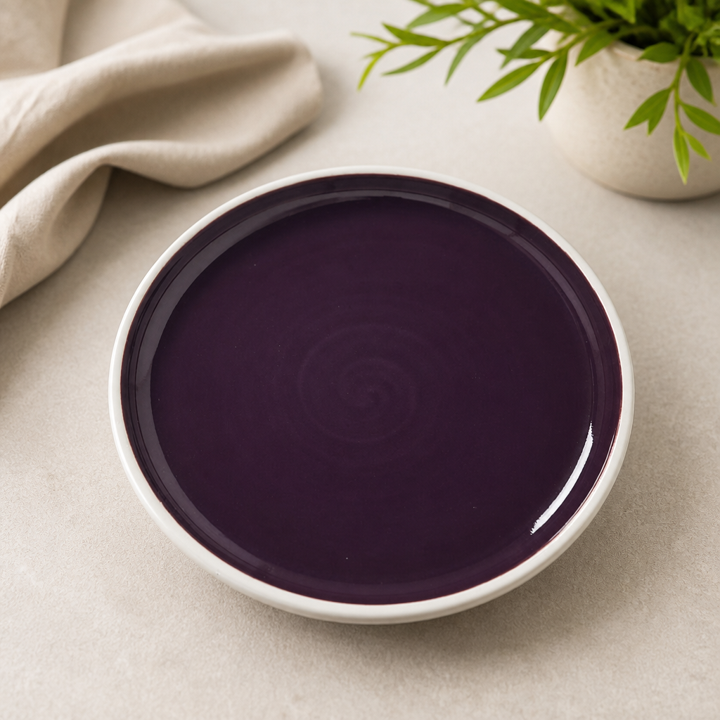 Commercial Stack Plates 165mm Damson 12 Pack Durable Design