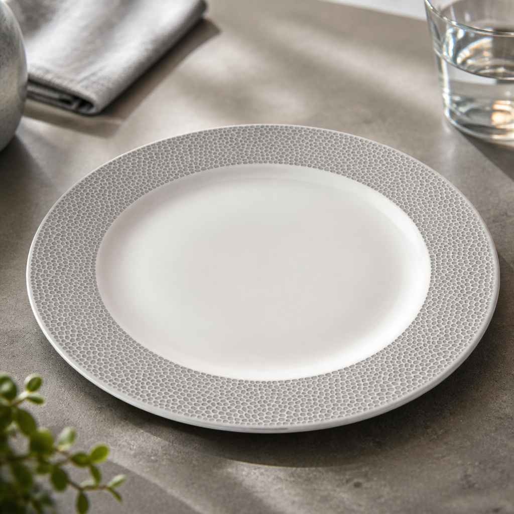 Commercial Wide Rim Plates 305mm Super Vitrified Porcelain 12 Pack