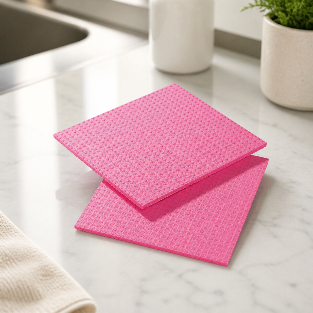 Commercial Absorbent Cleaning Cloths 10 Pack Pink Scourers