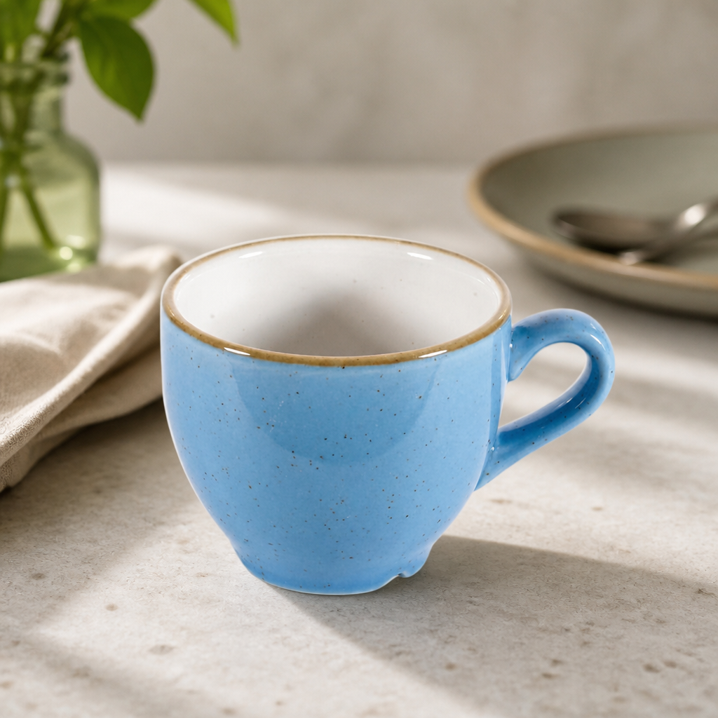 Commercial Espresso Cups 100ml Cornflower Blue 12 Pack