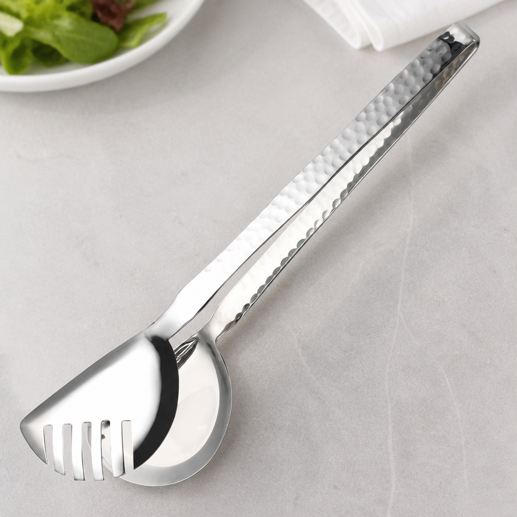 10 Inch Commercial Stainless Steel Salad Tongs 6 Pack