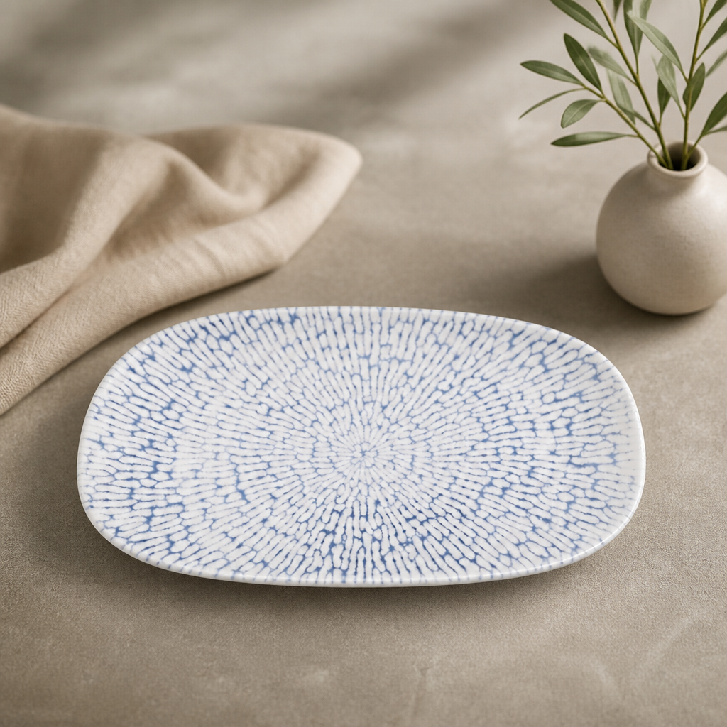 Commercial Oblong Plates 260x150mm Pack of 12 Opal Ceramic
