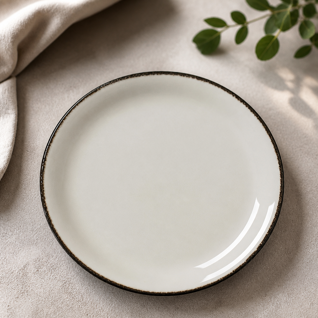 Charcoal Dapple Coupe Plates 202mm - 24 Pack Commercial Crockery