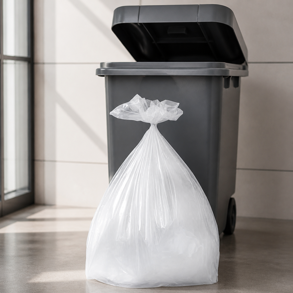 Heavy Duty Clear Bin Bags 70Ltr Pack of 100 Commercial Use