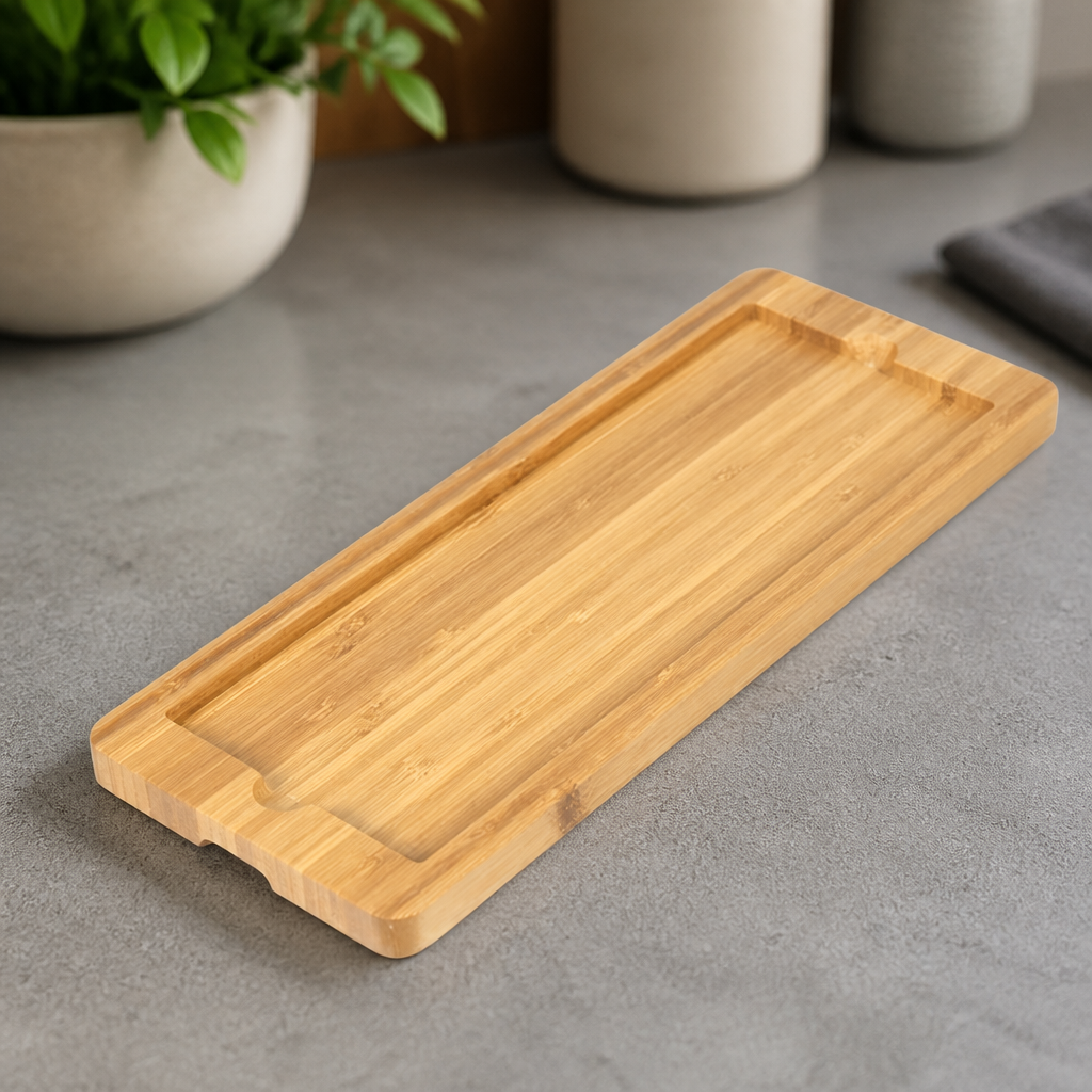 Wooden Base for Rectangular Slate Platter 130x330mm Commercial