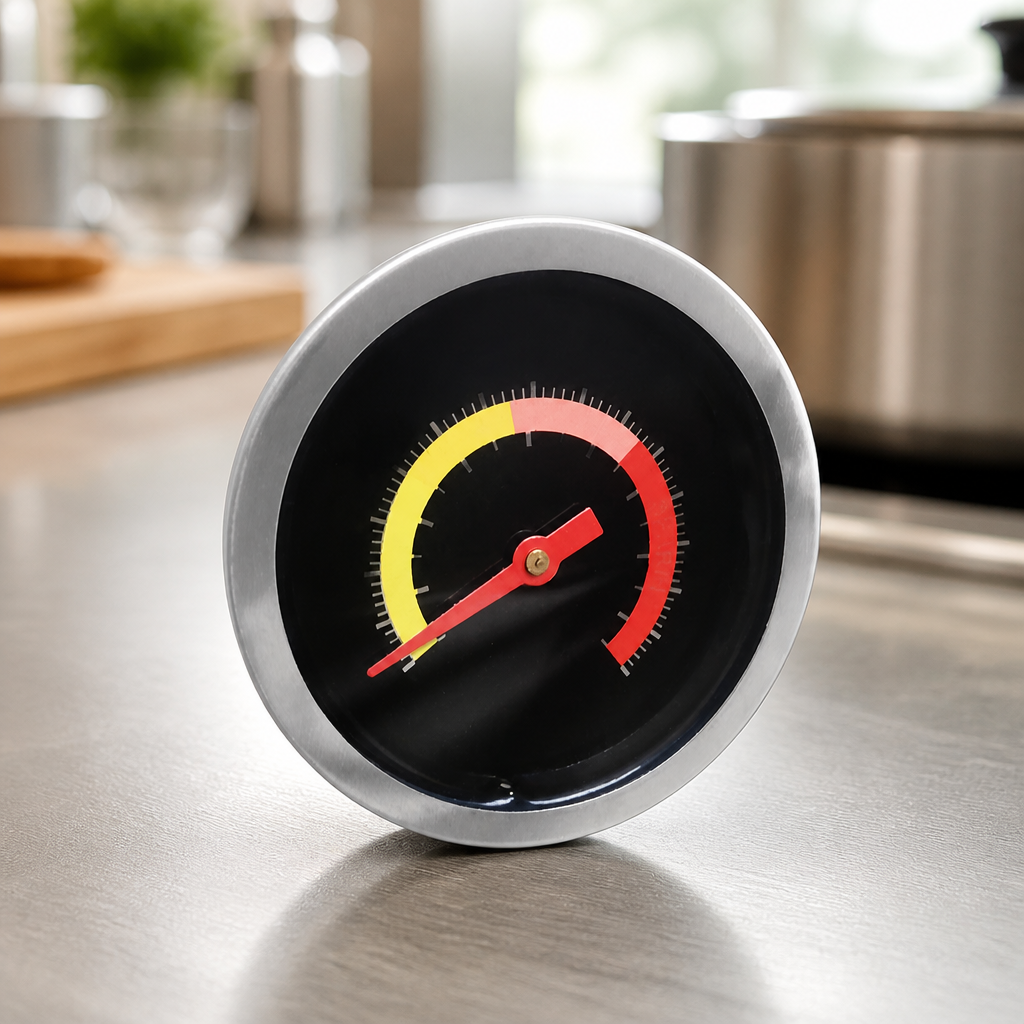 Stainless Steel Commercial Barbecue Thermometer 85mm Height