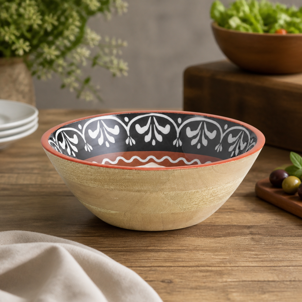 Mango Bowl Red and Black 300x105mm