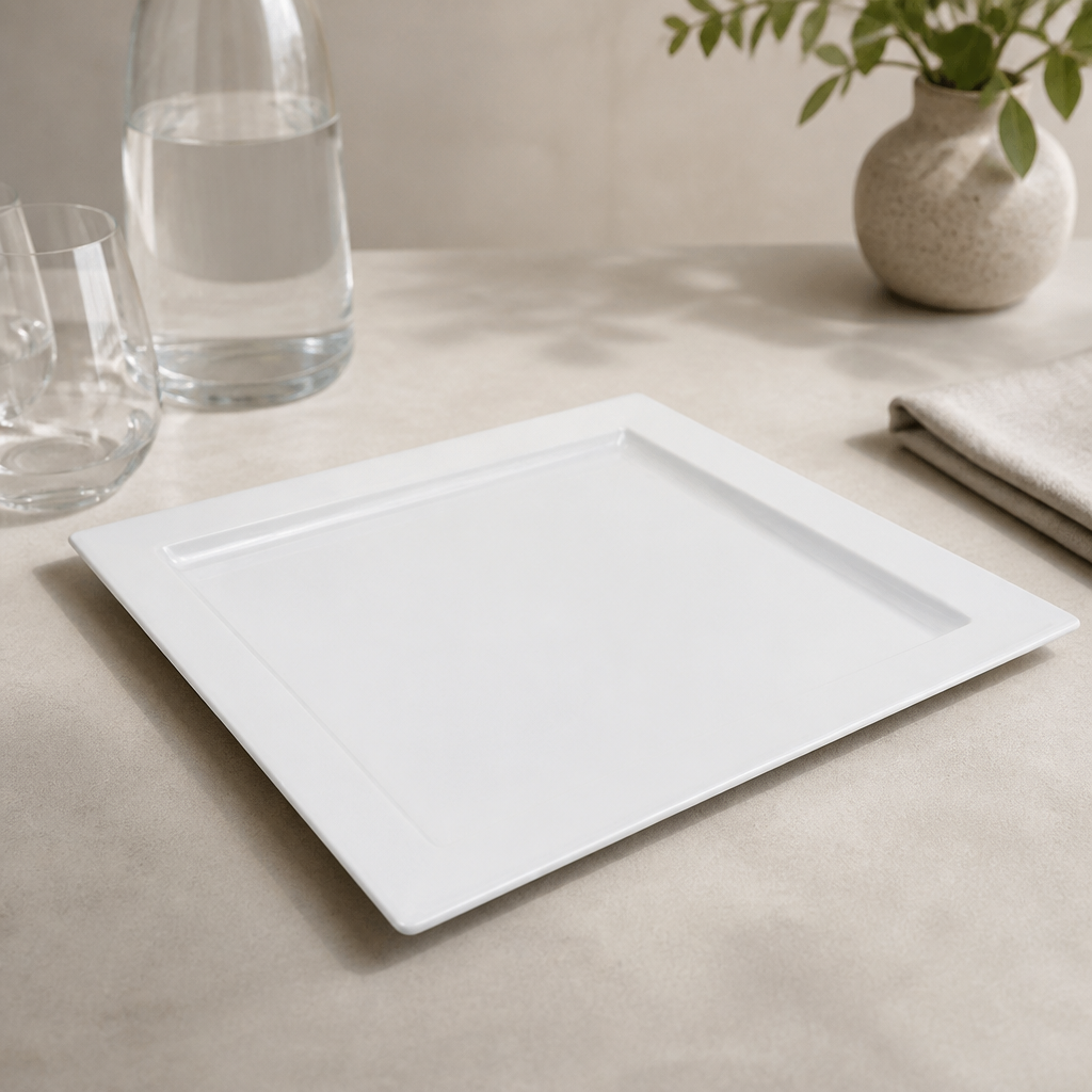 Commercial Melamine Square Tray 375mm for Display