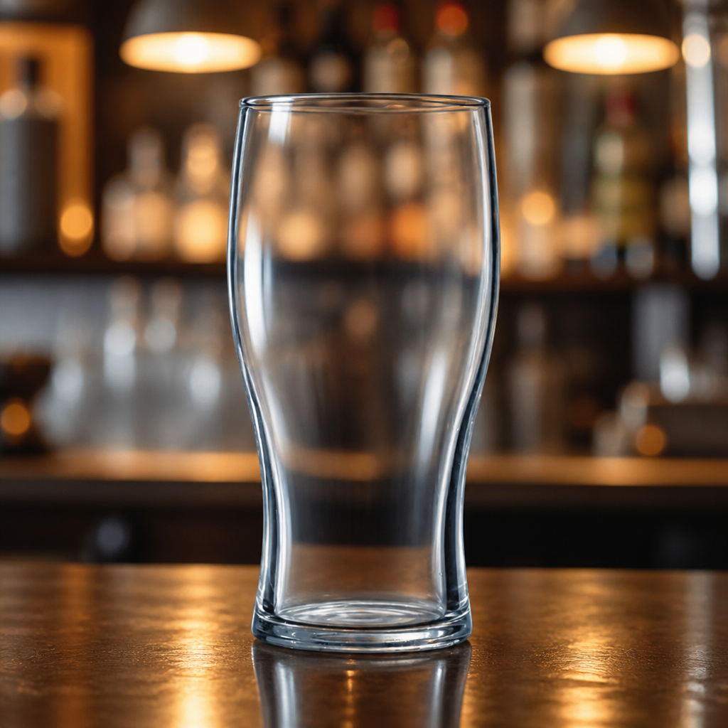 Commercial Pint Glasses 570ml - 24 Pack Durable Tempered Glass